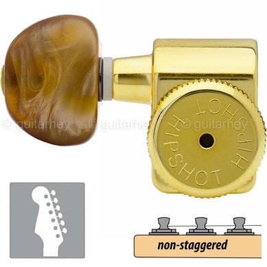 NEW Hipshot Non-Staggered Tuners Fender® Directrofit™ HMM-A LOCKING LEFTY - GOLD