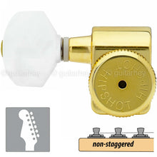 Load image into Gallery viewer, NEW Hipshot Non-Staggered Tuners Fender® Directrofit™ HEX-P LOCKING LEFTY - GOLD