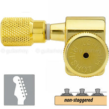 Load image into Gallery viewer, NEW Hipshot Non-Staggered Tuners Fender® Directrofit™ IND-G LOCKING LEFTY - GOLD