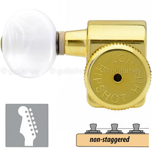 NEW Hipshot Non-Staggered Tuners Fender® Directrofit™ BTR-P LOCKING LEFTY - GOLD