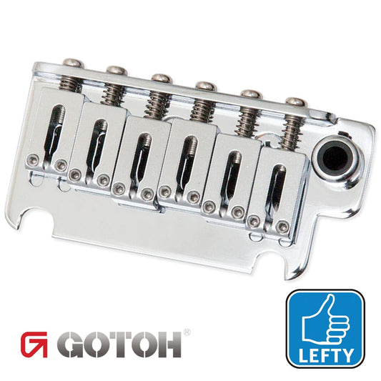 NEW Gotoh 510T-FE1 Non-locking 2 Point Tremolo Bridge - LEFTY HANDED - CHROME