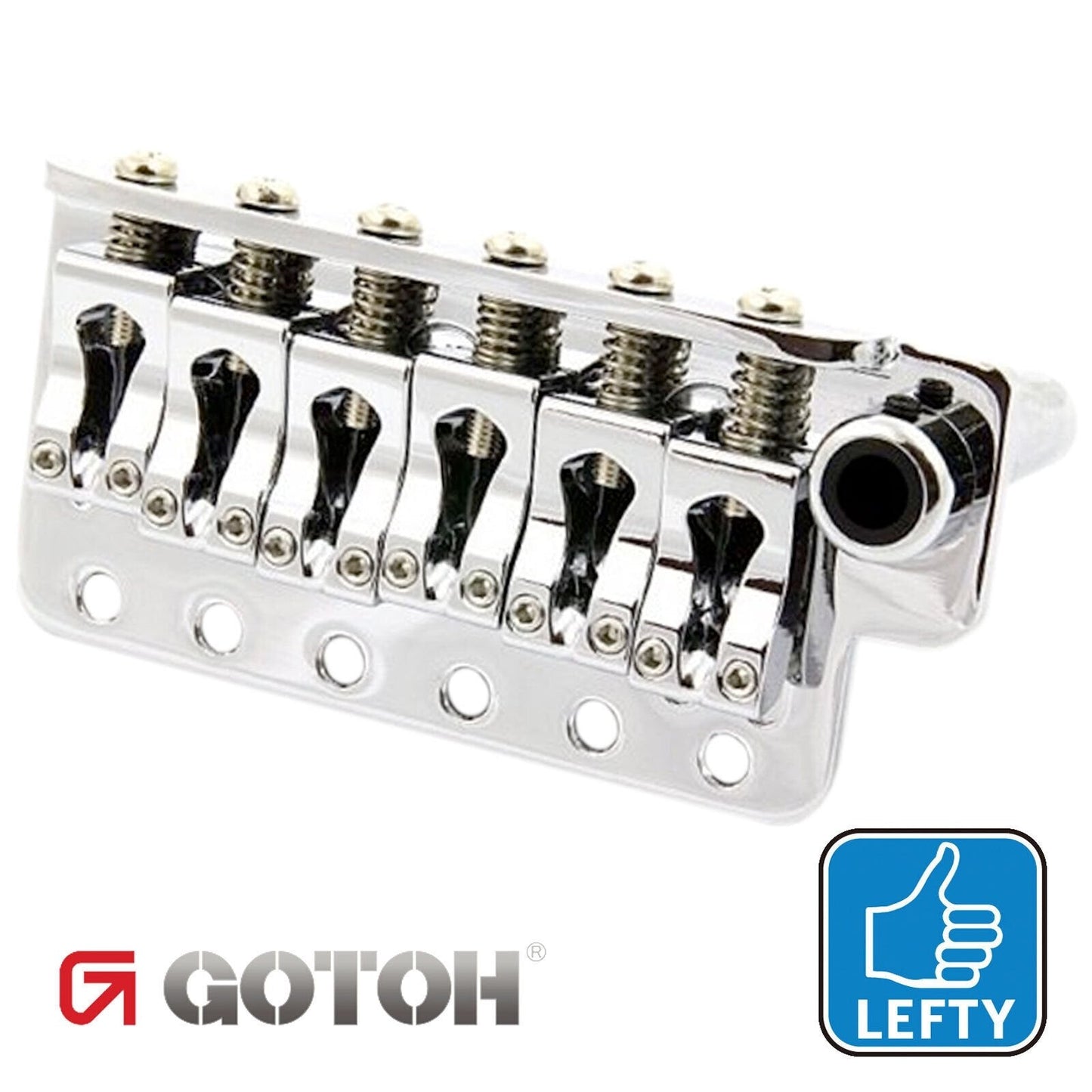 NEW Gotoh 510T-BS2 Non-locking Tremolo Bridge Brass Saddles LEFTY HAND - CHROME
