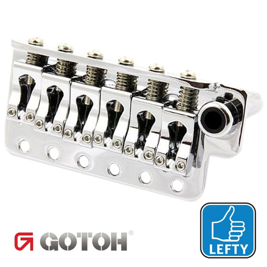 NEW Gotoh 510T-BS2 Non-locking Tremolo Bridge Brass Saddles LEFTY HAND - CHROME