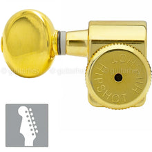 Load image into Gallery viewer, NEW Hipshot STAGGERED OVAL Buttons Kit Fender® Directrofit™ LOCKING LEFTY - GOLD