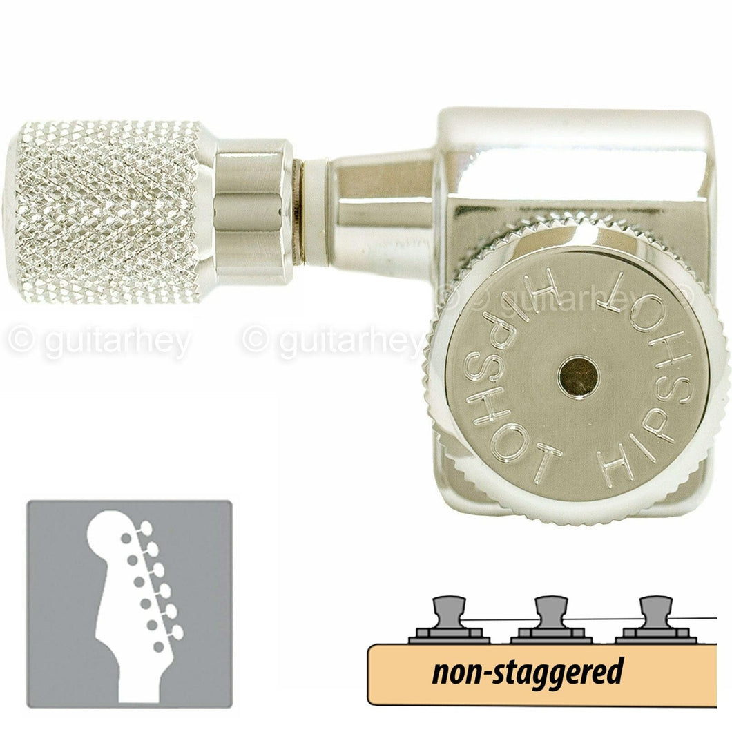 Hipshot Non-Staggered Tuners Fender Directrofit Locking IND-C LEFT-HANDED NICKEL