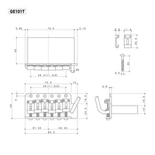 Carregar imagem no visualizador da galeria, NEW Gotoh GE101T Traditional Vintage Tremolo for Strat Steel Saddles - BLACK