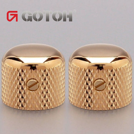 NEW (2) Gotoh VK3 Short Dome Knobs for 6mm Pots (Import Guitar/Bass) - GOLD