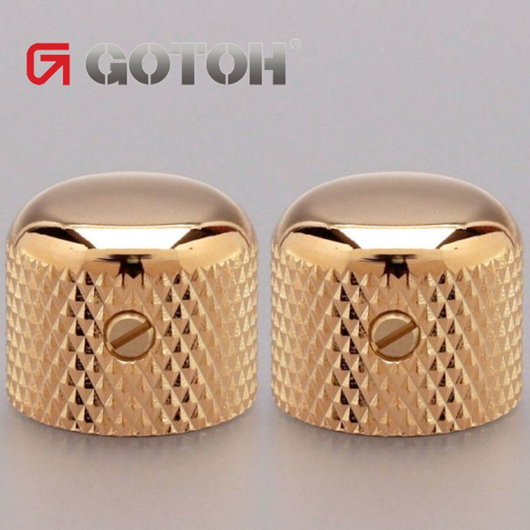 NEW (2) Gotoh VK3 Short Dome Knobs for 6mm Pots (Import Guitar/Bass) - GOLD