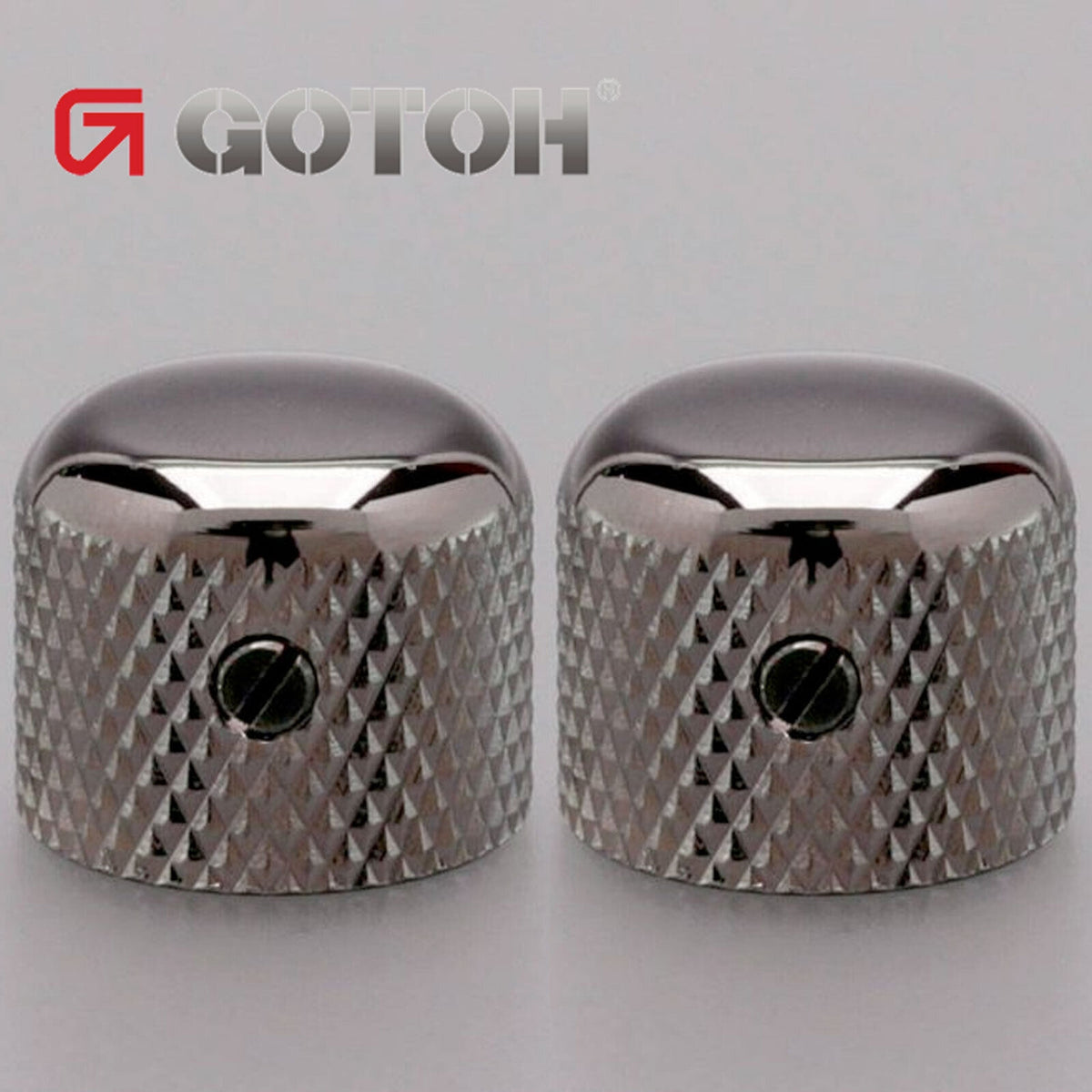 NEW (2) Gotoh VK3 Short Dome Knobs for 6mm Pots (Import Guitar/Bass) COSMO BLACK
