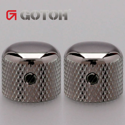 NEW (2) Gotoh VK3 Short Dome Knobs for 6mm Pots (Import Guitar/Bass) COSMO BLACK
