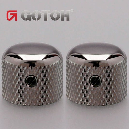 NEW (2) Gotoh VK3 Short Dome Knobs for 6mm Pots (Import Guitar/Bass) COSMO BLACK