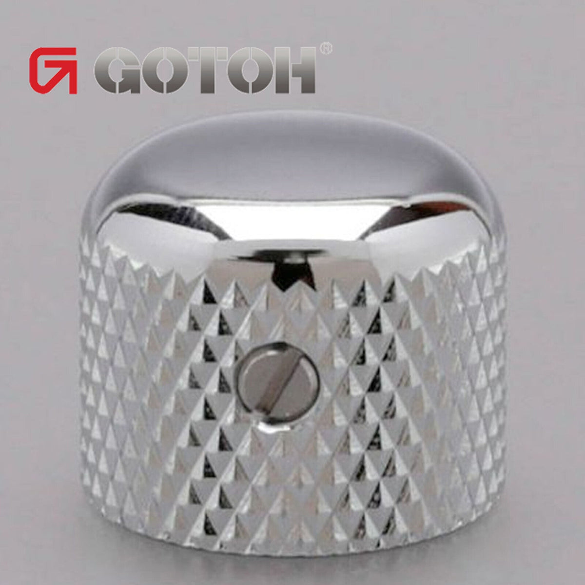 NEW (1) Gotoh VK3 Short Dome Knob for 6mm Pots (Import Guitar/Bass) - CHROME