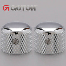 Load image into Gallery viewer, NEW (2) Gotoh VK3 Short Dome Knobs for 6mm Pots (Import Guitar/Bass) - CHROME