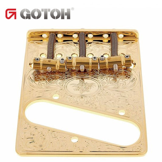 NEW Gotoh GTC-ART-03 "Acanthus" In-Tune Engraved Bridge for Telecaster - GOLD