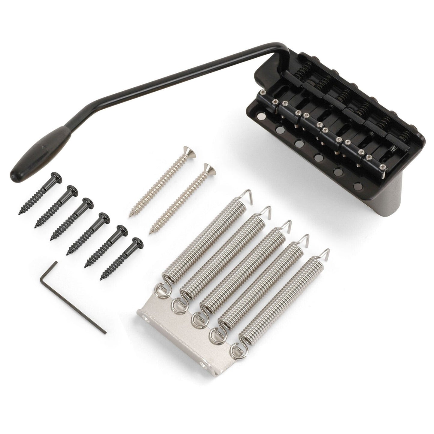 NEW Gotoh GE101TS Traditional Vintage Tremolo Strat Steel Block & Saddles, BLACK
