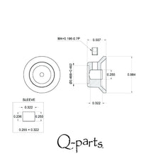 Load image into Gallery viewer, NEW (1) Q-Parts UFO Guitar Knob KCU-0755 Acrylic Red Pearl on Top - CHROME