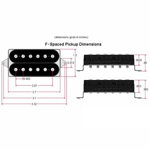 NEW DiMarzio DP153 FRED Joe Satriani Signature Guitar Humbucker F-Spaced - GREEN