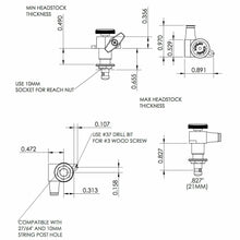 Load image into Gallery viewer, NEW Hipshot 6-in-Line LOCKING Tuners SET w/ OVAL Buttons Non-Staggered - NICKEL