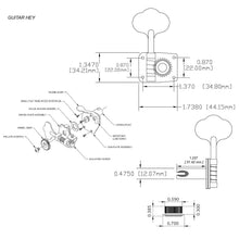 Load image into Gallery viewer, NEW Hipshot BT10 Bass Extender D-Tuner Tuning Key for Japanese Fender Bass GOLD