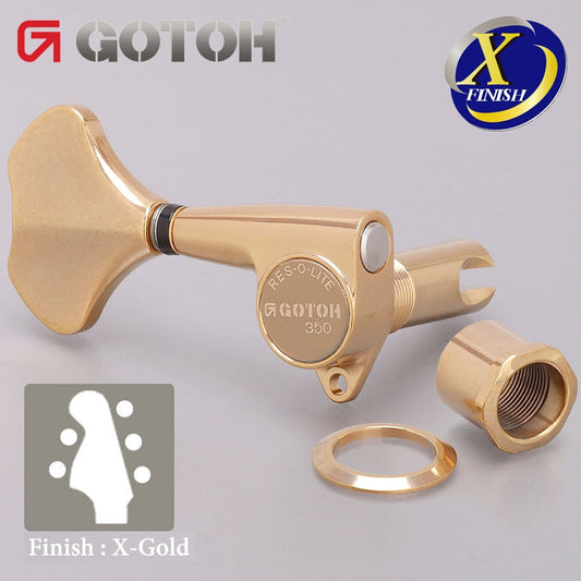 NEW Gotoh GB350 RES-O-LITE Aluminum Bass 5-String Tuning L2+R3 - ANTIQUE X-GOLD