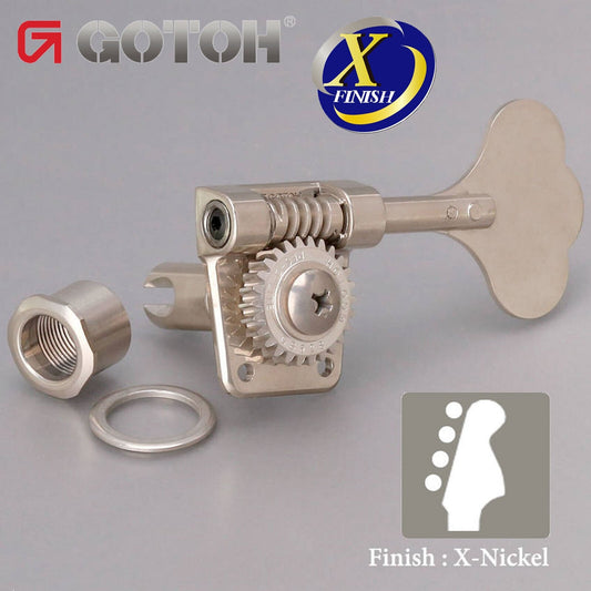 NEW Gotoh GB528 Res-O-Lite Vintage Bass 4-in-Line Lightweight - ANTIQUE X-NICKEL