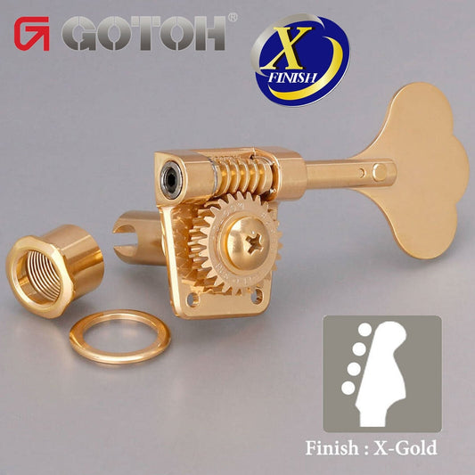 NEW Gotoh Res-O-Lite GB528 Vintage Style Bass 4-in-Line Set Lightweight - X-GOLD