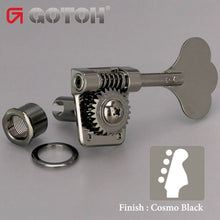 Load image into Gallery viewer, NEW Gotoh Res-O-Lite GB528 Vintage Style Bass 4-in-Line Set Lightweight COSMO BK