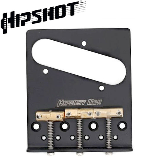 NEW Hipshot Telecaster® Retrofit Bridge 3 Mount Hole Compensated Saddles - BLACK