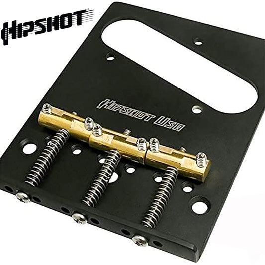 NEW Hipshot Telecaster® Retrofit Bridge 3 Mount Hole Compensated Saddles - BLACK