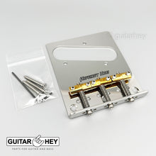 Carregar imagem no visualizador da galeria, NEW Hipshot Telecaster® Retrofit Bridge 3 Mount Hole Compensated Saddles - SS