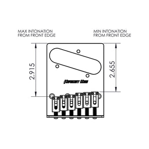 NEW Hipshot Telecaster® Retrofit Bridge 4 Mount Hole - Bender - STAINLESS STEEL