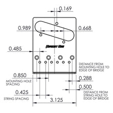 Carregar imagem no visualizador da galeria, NEW Hipshot Telecaster® Retrofit Bridge 4 Mount Hole - Bender - STAINLESS STEEL