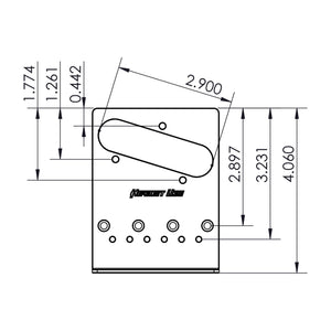 NEW Hipshot Telecaster® Retrofit Bridge 4 Mount Hole - Bender - STAINLESS STEEL