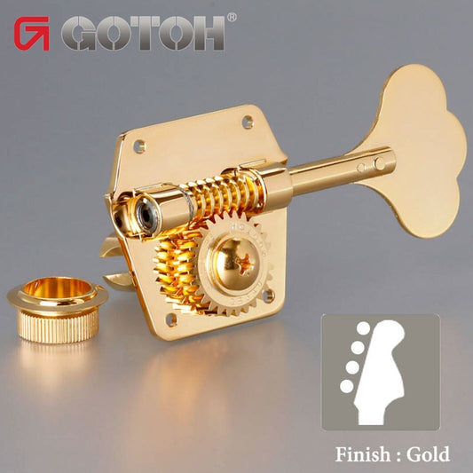 NEW Gotoh GB640 Super Light Weight 4-String Bass Guitar Tuners Tuning Set - GOLD