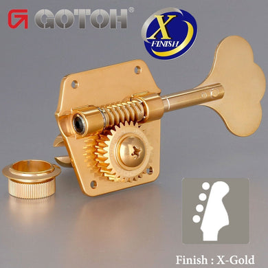 Gotoh GBR640 Res-O-Lite Reverse Wind Bass Tuners 4 In-Line Right Handed - X-GOLD