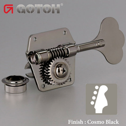 Gotoh GBR640 Res-O-Lite Reverse Wind Bass Tuners 4 In-Line Right Handed COSMO BK