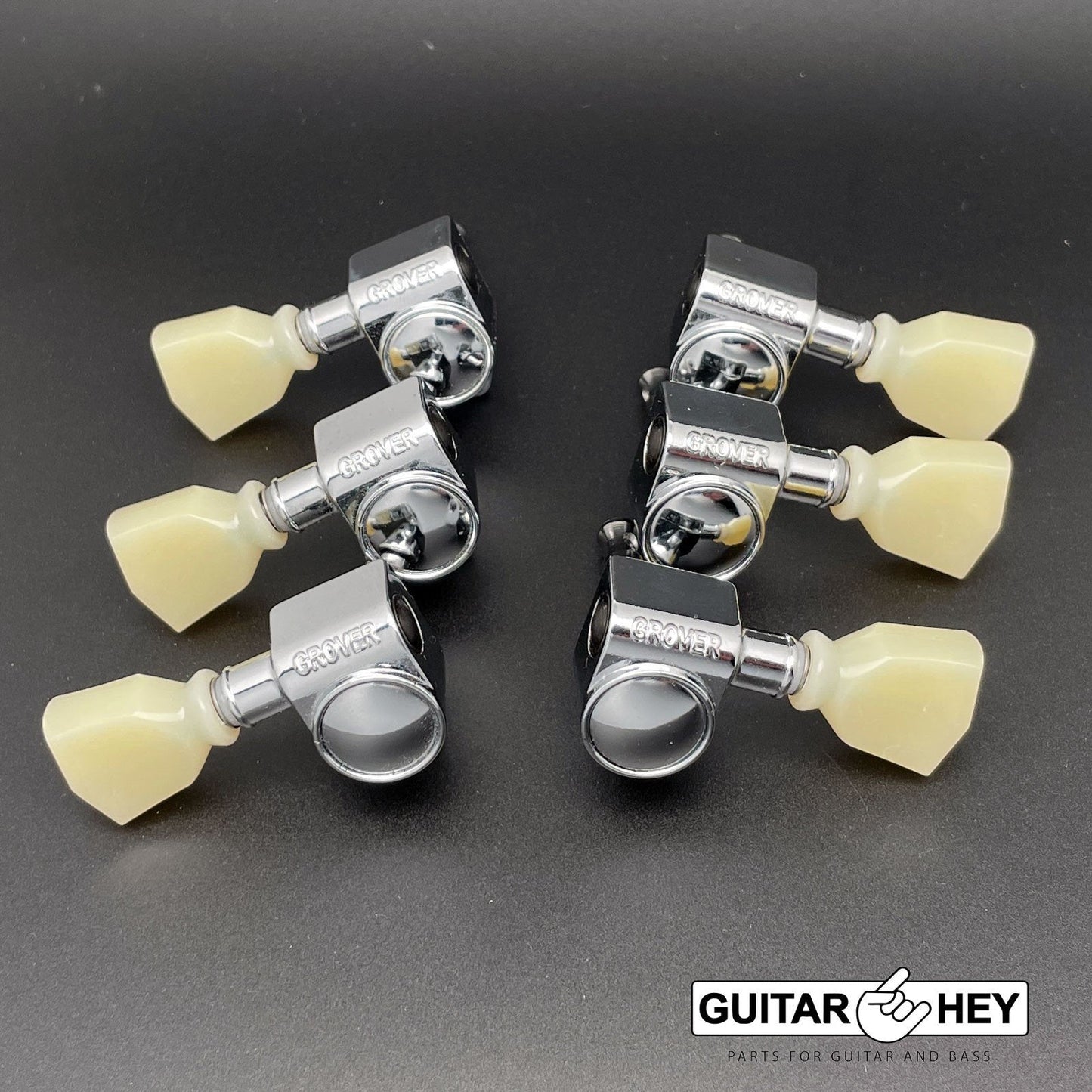 NEW Grover Rotomatic 3x3 Tuners Keystone Buttons Keys Fits Gibson® 102 - CHROME