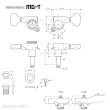 Carregar imagem no visualizador da galeria, NEW Gotoh SGS510Z-P8 MGT 6 in line Locking Tuners Set w/ Amber Buttons - GOLD