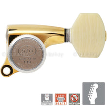 Load image into Gallery viewer, NEW Gotoh SGS510Z-M07 MGT 6 in line Locking Tuners Set w/ Ivory Buttons - GOLD