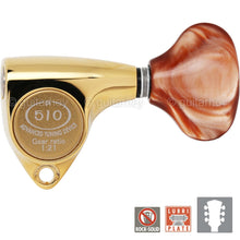 Load image into Gallery viewer, NEW Gotoh SGV510Z-CL5 Tuners L3+R3 Set Advanced Tuning 21:1 Gear Ratio 3x3, GOLD
