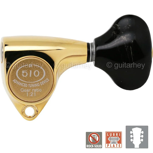 NEW Gotoh SGV510Z-FL5 Tuners L3+R3 Set Advanced Tuning 21:1 Gear Ratio 3x3, GOLD