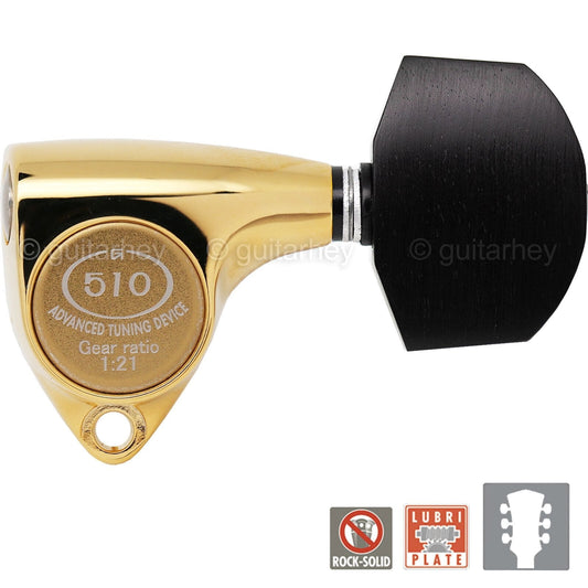 NEW Gotoh SGV510Z-EN01 Tuners L3+R3 Set Advanced Tuning 21:1 Gear Ratio 3x3 GOLD