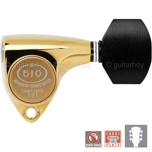 NEW Gotoh SGV510Z-EN07 Tuners L3+R3 Set Advanced Tuning 21:1 Gear Ratio 3x3 GOLD