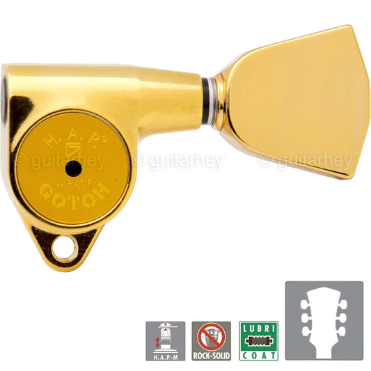 NEW Gotoh SG301-04 HAPM Adjustable Post Height Locking KEYSTONE Buttons 3x3 GOLD