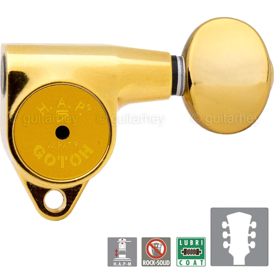 NEW Gotoh SG301-05 HAPM Adjustable Post Height Locking OVAL Buttons 3x3 - GOLD