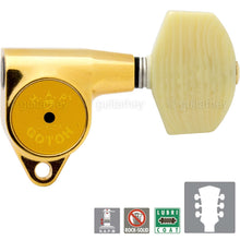 Load image into Gallery viewer, NEW Gotoh SG301-M01 HAPM Adjustable Post Height Locking IVORY Buttons 3x3 - GOLD