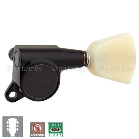 NEW Gotoh SG381-P4N Tuning Keys w/ Keystone Buttons Set 3x3 - BLACK
