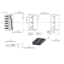 Load image into Gallery viewer, USA Hipshot 41060S 6 String Hardtail Fixed Bridge .125&quot; Height w/ screws - SATIN