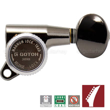 Load image into Gallery viewer, NEW Gotoh SG381-05 MGT 7 in Line Locking Tuners Set NON-Staggered - COSMO BLACK