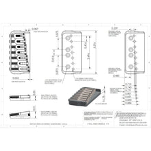 Load image into Gallery viewer, USA Hipshot 41075S 7 String Hardtail Fixed Bridge .175&quot; Floor w/ screws - SATIN